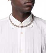 Cuban Pave Silver Necklace