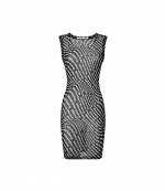 Sleeveless Black White Dress