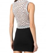Cropped White Black Tank Top