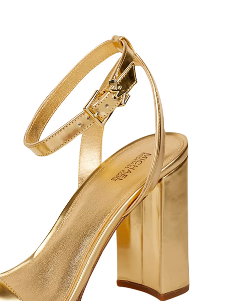 Angela Ankle Strap Gold Leather Sandal