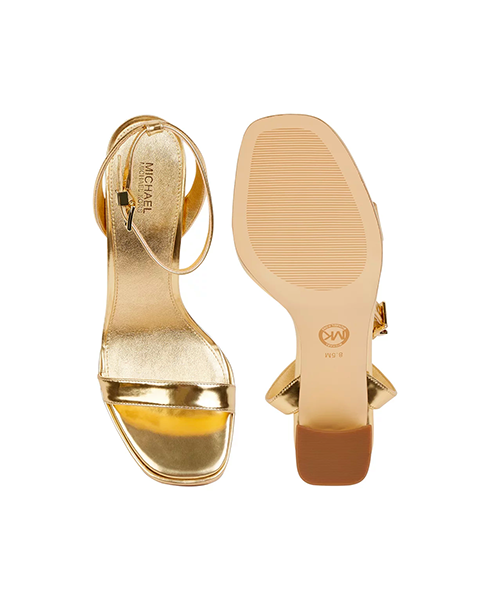 Angela Ankle Strap Gold Leather Sandal