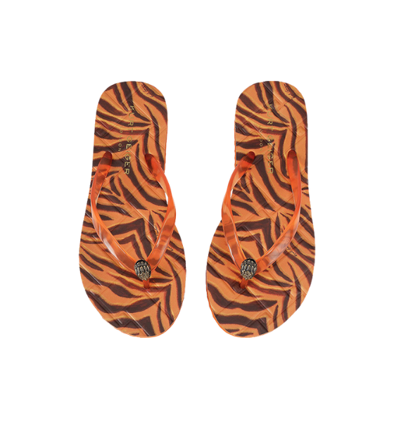 Kensington Q Flip Flop Tan Comp Orange