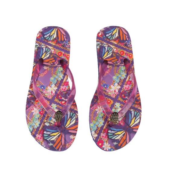 Kensington Q FlipFlop Lilac Butterflies