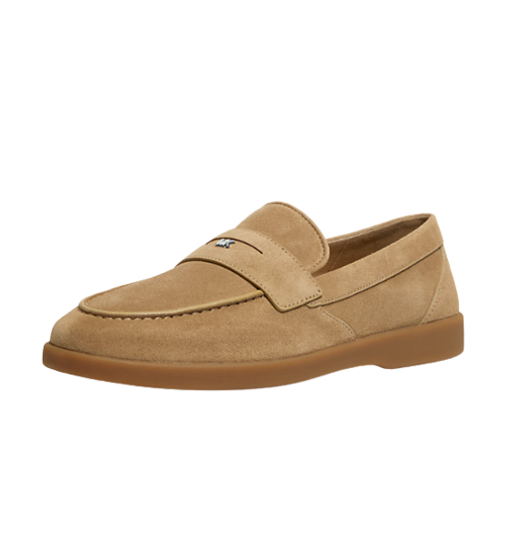 Khaki Suede Leather Wesley Slip On
