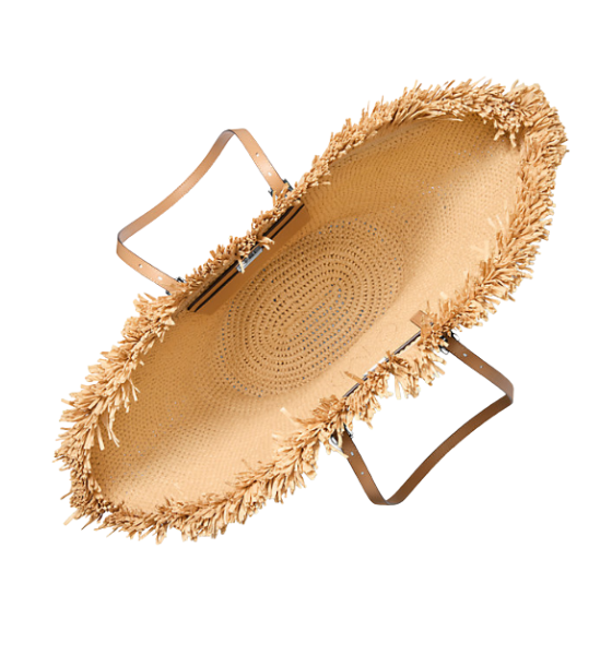 Nat/Peanut Large Fan Tote