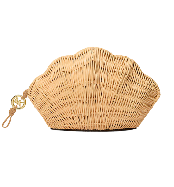 Shelly Natural Small Shell Clutch