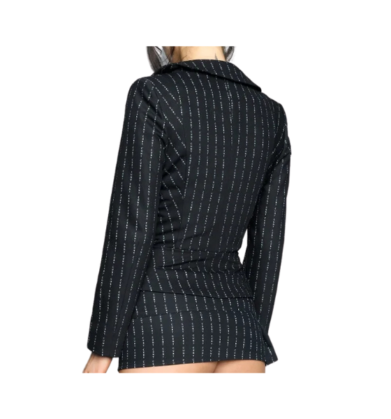Black Draped Blazer
