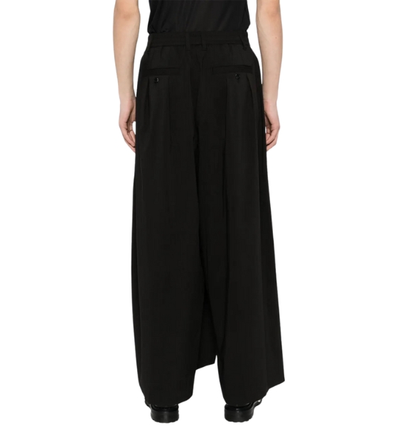 Black Wide Drape Skirt Pants