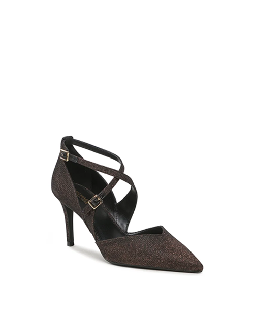 Adela Flex Black/Bronze Glitter Chain Pump