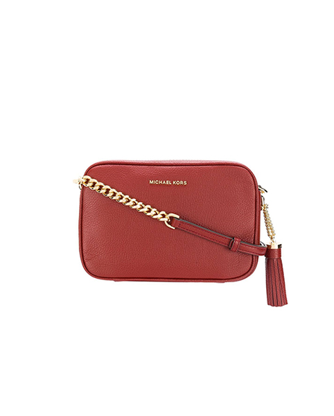 Jet Set Red Leather Crossbody Bag