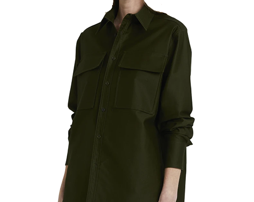 Slime Logo Oversized Khaki Shirt