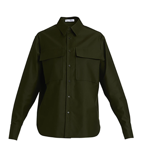 Slime Logo Oversized Khaki Shirt