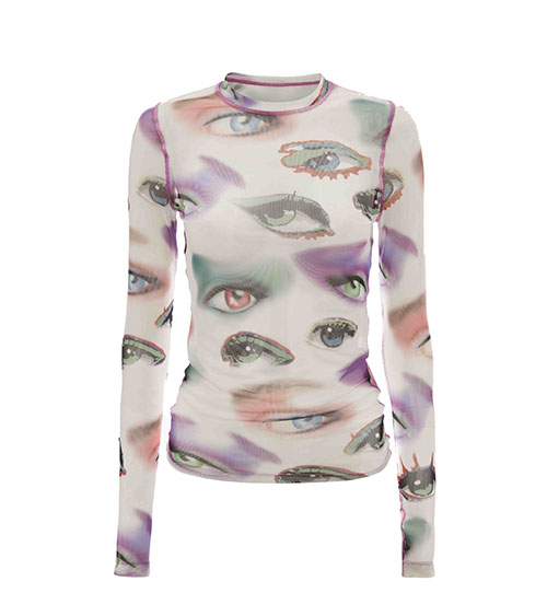 Eye Print Long Sleeve Underpinning