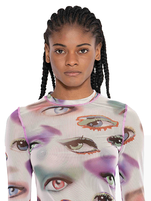 Eye Print Long Sleeve Underpinning