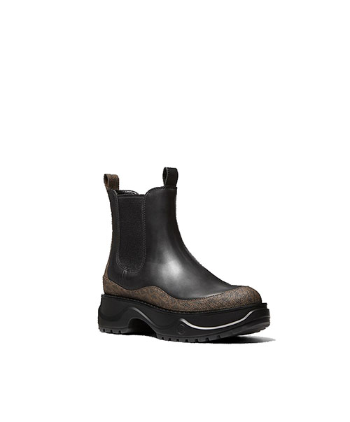 Dupree Brown Logo Black Bootie