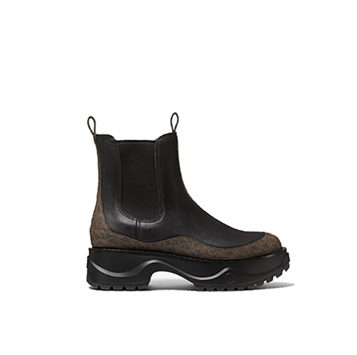 Dupree Brown Logo Black Bootie