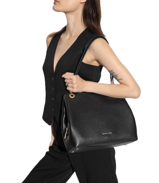 Kensington Black Lg Shldr Tote Bag
