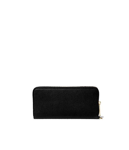 Black Travel Continental Wallet