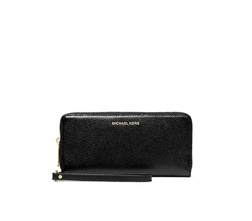 Black Travel Continental Wallet