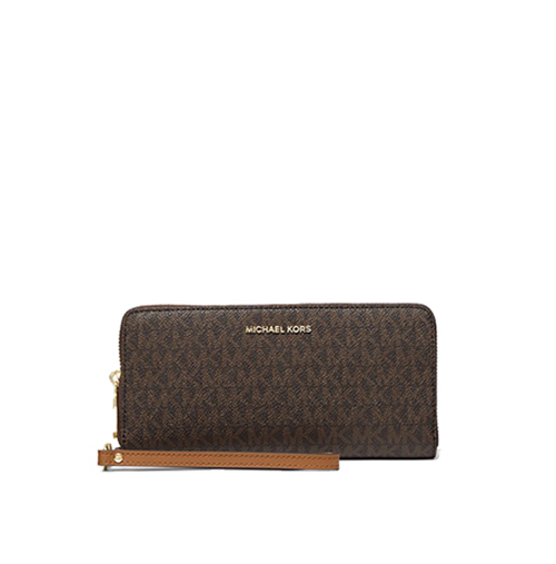 Brown Logo NS Travel Continental Wallet
