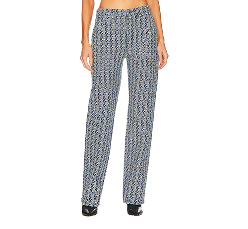 Logo Jacquard Mid Rise Relaxed Straight