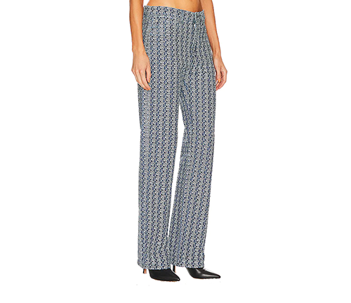 Logo Jacquard Mid Rise Relaxed Straight