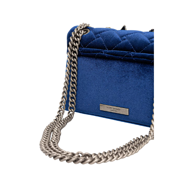 Blue Velvet Mini Kensington Bag