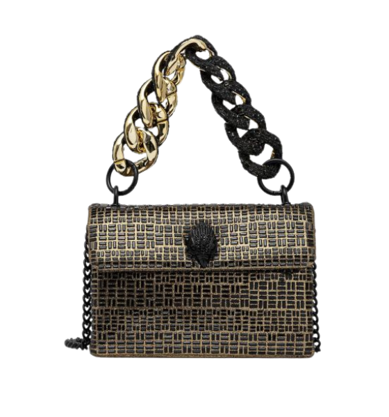 Black/Gold Mini Kensington Chain Bag