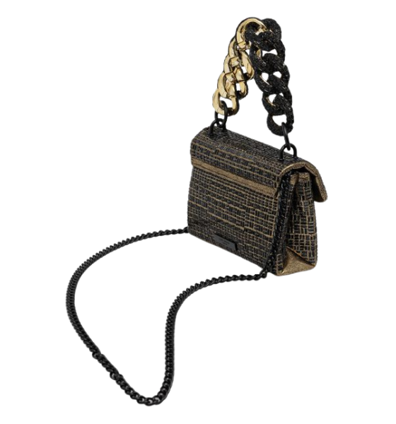 Black/Gold Mini Kensington Chain Bag