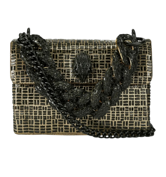 Black/Gold Mini Kensington Chain Bag