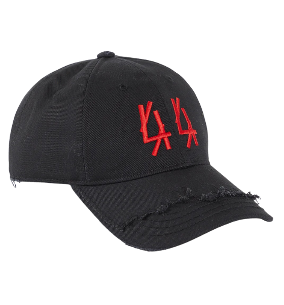 Black/Red Raw 44 Logo Hat
