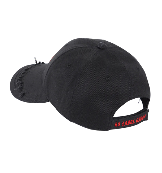 Black/Red Raw 44 Logo Hat