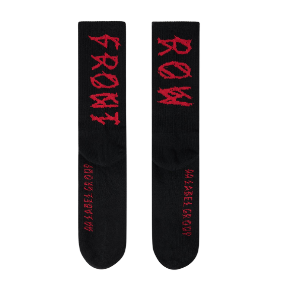 Black/Red Front Row Signal Socks