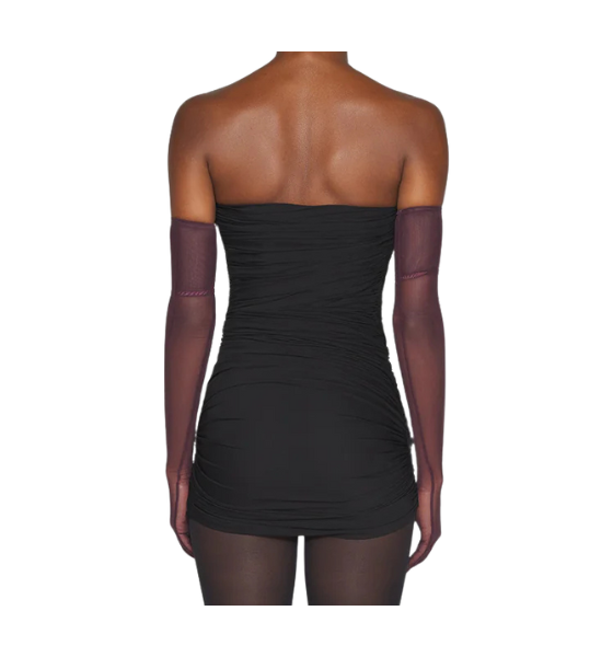 Black Bustier Jersey Dress
