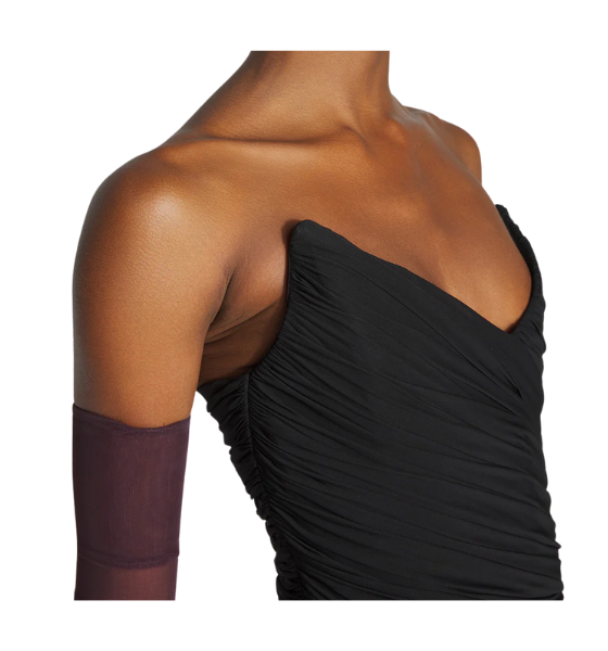 Black Bustier Jersey Dress
