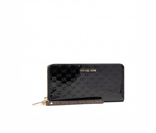 Jet Set Black Leather Wallet