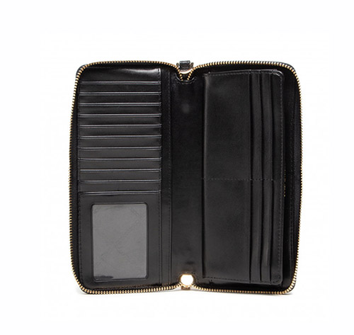 Jet Set Black Leather Wallet