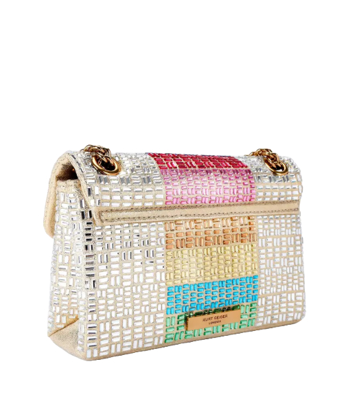 Mini Gold Kensington Multicolor Crystals Fabric