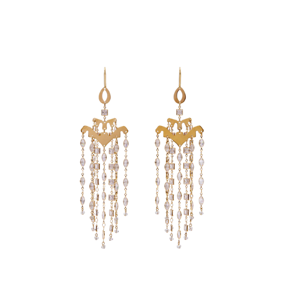 Gold Fringe Meline Earrings