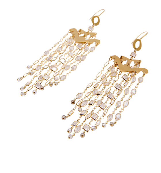 Gold Fringe Meline Earrings