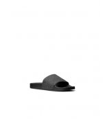 Black Grey Logo Print Jake Slide