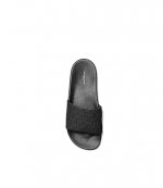 Black Grey Logo Print Jake Slide