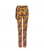 Pastel Orange Lily Flower Fitted Pantalons