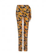 Pastel Orange Lily Flower Fitted Pantalons