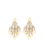 Silver Gold Sphere Chandelier Drop Earrings