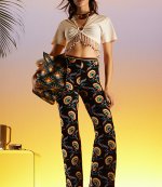 Jacquard Jamaican Flower Straight Pants