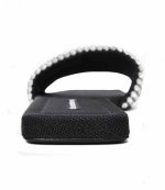 Black Anya Crystal Flat Slide