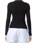 Long Sleeve Crewneck With Logo Patch Top