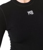 Long Sleeve Crewneck With Logo Patch Top