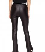 Leggings With Lace Slit Hem